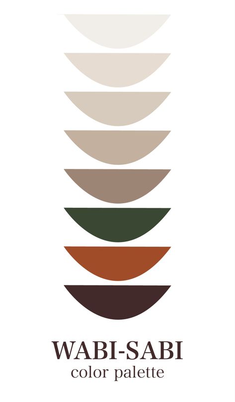 Wabi Sabi With Color, Wasabi Sabi Design, Wasabi Style Interior, Wabi Sabi Interior Color Palette, Wabi Sabi Color Palette 2023, Wabi Sabi Materials, Wabi Sabi Palette, Japandi Palette Color, Wabi Sabi Colour Palette