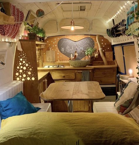 20 Campervan Interior Inspirations For Your Next Conversion Vanlife Interiors, Wall Covering Ideas, Unique Vans, Horse Box Conversion, Caravan Living, Bus Conversions, Caravan Makeover, Caravan Renovation, Van Conversion Interior