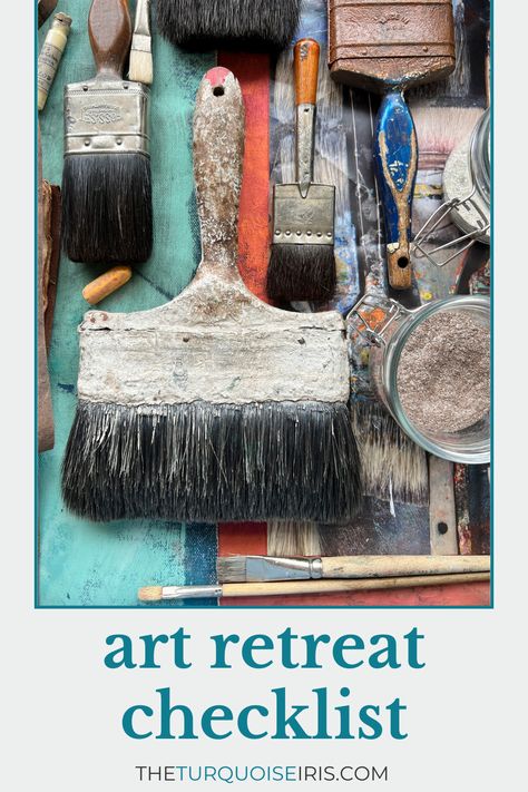 Prepare for your next creative adventure with the ultimate art retreat checklist from artist and retreat host Dionne Woods of The Turquoise Iris! Art Retreat, Future Artist, Women's Retreat, Art Retreats, Womens Retreat, What To Pack, Need To Know, Turquoise, Wood