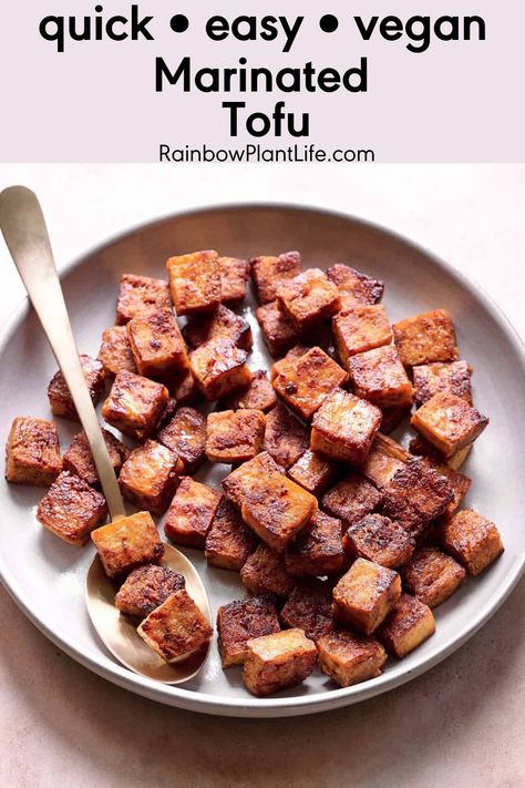 Miso Sauce Recipe, Tofu Marinade Recipes, Tofu Cubes, Rainbow Plant Life, Soy Sauce Rice, Asian Marinade, Tofu Marinade, Grilled Tofu, Marinated Tofu