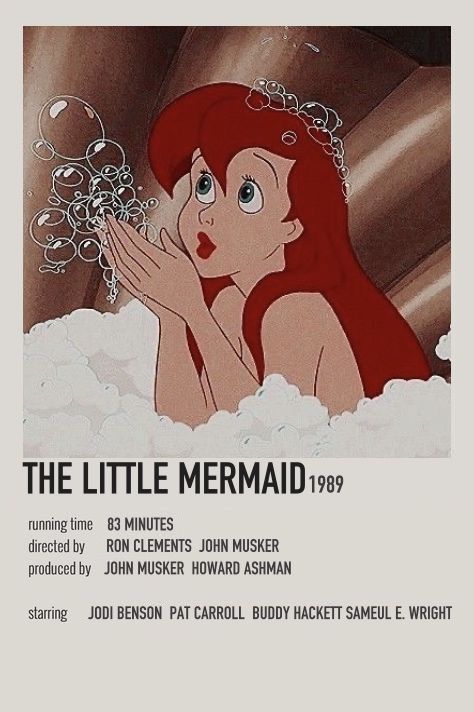 Little Mermaid Poster, The Little Mermaid Poster, Ariel Movie, Little Mermaid Bathroom, Old Disney Movies, Animated Movie Posters, Mermaid Poster, Polaroid Posters, Cover Film