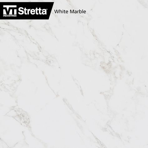 This VT Stretta 72 in. / 6 ft. White Marble countertop with wrap-around edge is part of a new, on-trend category of low-maintenance countertops designed for busy lifestyles. Eliminate hours from the typical installation process with Stretta's simple, step-by-step installation. Available in a curated color palette, Stretta is ideal for use in any kitchen, bathroom, laundry room, home office, and more. Stretta 6-ft x 25.5-in x 1.125-in White Marble Laminate Countertop | 83181 Marble Laminate Countertop, White Marble Laminate, Marble Laminate, Laminate Countertop, Inspirational Decor, Countertop Design, White Marble Countertops, Marble Countertop, Laminate Countertops