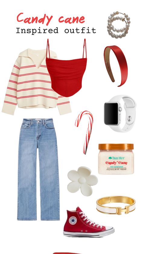 Cute Simple Outfits, Simple Outfits, Candy Cane, Outfit Inspirations, Cute Outfits, Candy