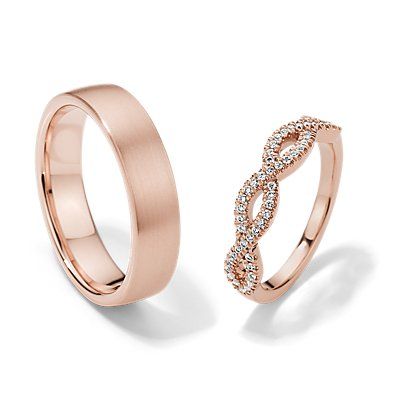 Rose Gold Wedding Ring Sets His And Hers, Wedding Rings Infinity, Cheap Wedding Rings Sets, Rings Infinity, Boy Ring, Rose Gold Wedding Ring Sets, Delicate Wedding Ring, Wedding Rings Sets His And Hers, Couple Ring Design