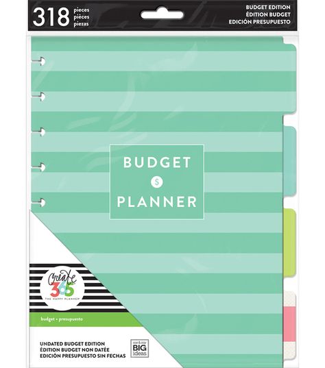 Keep track of your finances in your Happy Planner using the Create 365 Happy Planner Budget Edition Expansion Pack. This expansion pack includes expense trackers, month - at - a - glance budget worksheets, bill pay checklists and budget reviews. These sheets are available in beautiful designs. Brand: Me & My Big IdeasTheme: Budget EditionIncludes 30 pre - punched monthly budget planner pages, seven dividers, two sticker sheets, one pocket folder, one savings goal page Budget Layout, Budget Notebook, Happy Planner Monthly, Create 365 Happy Planner, Happy Planner Accessories, Budget List, Budget Help, Paycheck Budget, Financial Budget