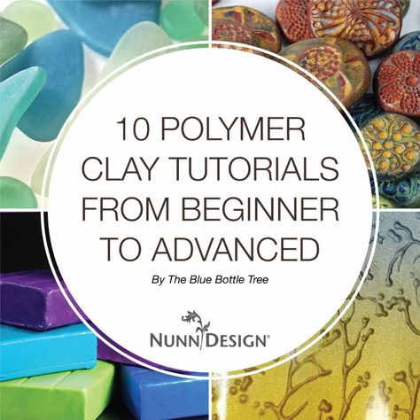 10 Polymer Clay Tutorials from Beginner to Advanced - Nunn Design Blue Bottle Tree, Baking Polymer Clay, Polymer Clay Beads Diy, Resin Moulds, Polymer Clay Cane Tutorial, S Education, Polymer Clay Tutorials, Bottle Tree, Polymer Clay Mold