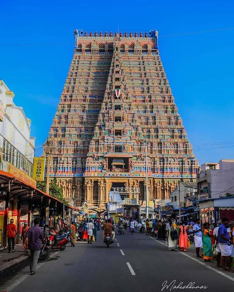 Official Photographers Hub™ on Instagram: “SRI RANGANATHASWAMY TEMPLE (VIMANAM)  The Sri Ranganathaswamy Temple or Thiruvarangam is a temple dedicated to Ranganatha, a reclining form…” Sri Ranganathaswamy Temple, Ranganathaswamy Temple, India Travel Places, Temple India, Indian Temple Architecture, Ancient Indian Architecture, Temple Photography, Temple Architecture, Indian Architecture