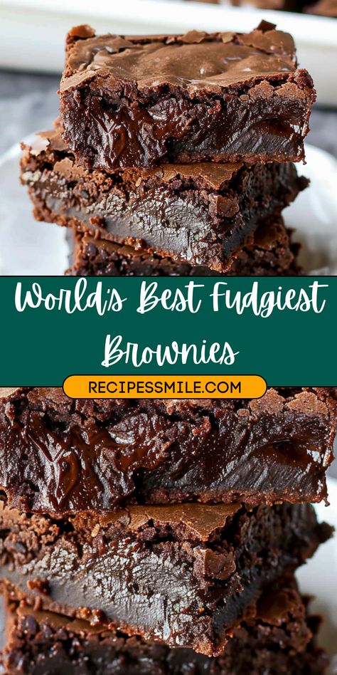 Discover the ultimate fudgy brownie recipe with a rich chocolatey flavor, gooey center, and easy-to-follow steps. Perfect for chocolate lovers! Simple Homemade Brownies Recipe, Gooey Brownie Pie Recipe, Homemade Fudgy Brownies Recipe, Homemade Gooey Brownies, Amazing Brownie Recipes, Brownie Recipes Fudgy, Fudgy Brownie Recipes, Best Chewy Brownie Recipe, Homemade Chocolate Brownies