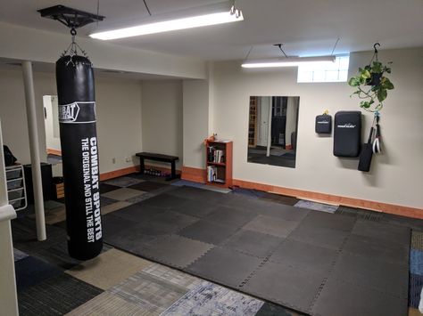 Love my basement dojo Home Dojo, Gym Shed, Gym Room At Home, Hall Lighting, Home Gym Design, Gym Room, Gym Design, Dog Runs, Home Gym