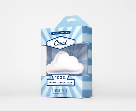 Designed by Cloud Inc | Country: Australia  ��“Hand picked cloud in a packet. Studio promotional piece.” Cloud Packaging, Toy Packaging, Business Signage, Unique Packaging, Graphic Design Packaging, Clouds Design, Whimsical Illustration, Creative Packaging, Packaging Design Inspiration