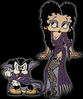 The Witches Closet.: Amazing BETTY BOOP Blog & Videos Halloween Betty Boop, Betty Boop Halloween, Pierrot Clown, Horror Vintage, Glitter Pictures, Black Betty Boop, Betty Boop Art, Betty Boop Cartoon, Halloween Gif