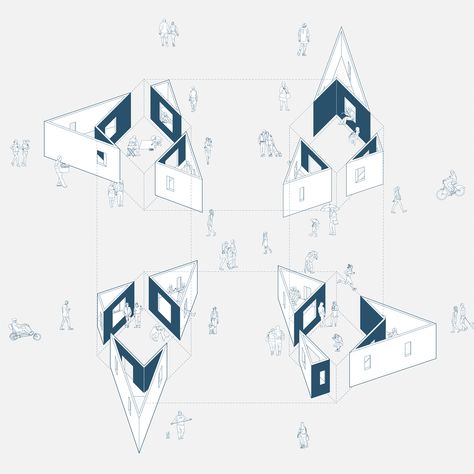 Gallery of The Garden of Framed Scenes / The Open Workshop - 19 Space Frame Architecture, Opening Architecture, Open Gallery, Architecture Design Sketch, Concept Diagram, Desain Lanskap, Exhibition Display, Diagram Architecture, Architectural Drawings