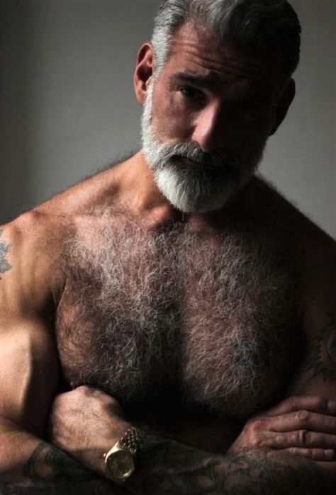 Old Man With White Beard, Older Muscular Man, Hot Old Man, Grey Bearded Men, Anthony Varrecchia, Grey Hair Men, Handsome Older Men, Silver Foxes, Guilty Pleasure