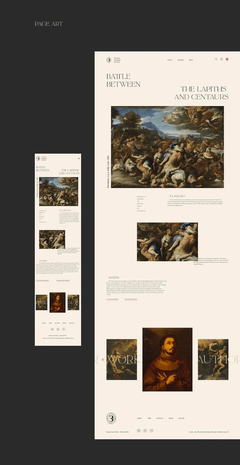 State Hermitage Museum, Hermitage Museum, Art Web, Presentation Layout, Website Design Layout, Website Redesign, Web Inspiration, Web Layout Design, Minimal Web Design