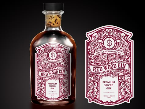 GIN LABEL DESIGN by Agus Romadlon Spirit Bottle Label Design, Rum Label Design, Liquor Label Design, Liquor Bottle Design, Rum Bottle Design, Alcohol Label Design, Whiskey Bottle Design, Gin Label Design, Whiskey Label Design