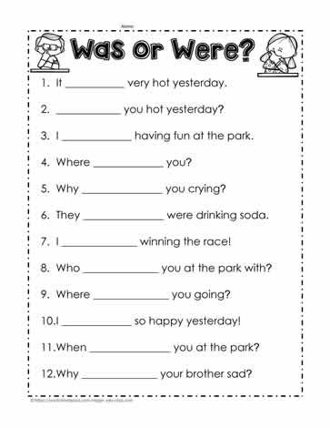 Was Vs Were Worksheet 1 A Vs An Worksheet, Do Vs Does Worksheet, Grammar Grade 1, To Have, Was And Were Worksheets, Was Were, Was Were Worksheet For Kids, Was Were Worksheets Grade 1, Was Were Worksheet Grade 2