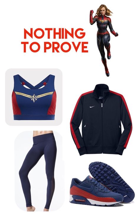 Nothing to Prove: Carol Danvers [Captain Marvel] Captain Marvel Disneybound, Marvel Disneybound, Marvel Style, Nothing To Prove, Carol Danvers, Captain Marvel, Athletic Jacket, Marvel, Gifts