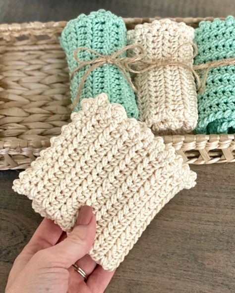 Farmhouse Dish Cloth Crochet Pattern – Cloud 9 Knots Crochet Pattern Shop Crochet Dishrags, Crochet Washcloth Free Pattern, Crochet Washcloth Free, Kitchen Crochet, Crochet Washcloth Pattern, Crochet Potholder, Crocheting Projects, Dishcloth Crochet Pattern, Washcloth Pattern