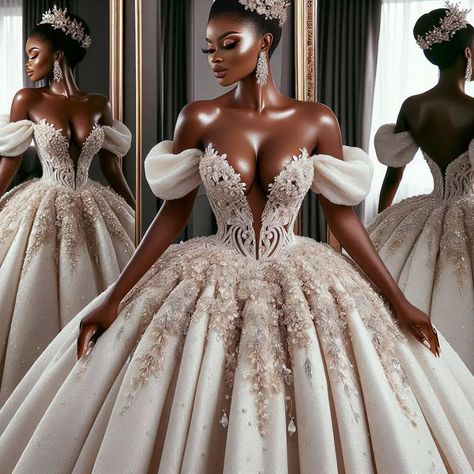 Nanice Weddings | Wedding dresses in Accra | CLASSY BALL GOWNS ALERT !!!! 😍 WHATSAPP US +233243622172 TO PROCESS YOUR ORDERS . . . . @weddingdresslookbook @weddingsonpoint… | Instagram Luxurious Ball Gown, Ball Gown Wedding Dress Black Women, Classy Ball Gowns, Christmas Fashion Photography, Bridal Things, Princess Style Wedding Dresses, Wedding Dress Ball Gown, Lace Princess Wedding Dresses, Unusual Wedding Rings