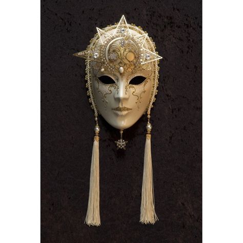 Venetian Mask for decoration and to waer - Traditional and original papier-mache Venetian mask, handmade and decorated with metal insert, gold-leaf and glitters,enriched with Swarovski crystals. Dimension: All our masks are handmade papier-machè masks made in Venice. Our decorators use techniques typical of the Venetian tradition such as stucco, acrylics, gold and silver-leaf, macramè, passementerie, glitters and crequelè to offer you a wide range of original handmade masks and decorations This Jester Mask, Medusa Costume, Venice Mask, Venetian Carnival Masks, Costume Ball, Gold Mask, Venetian Masks, Costume Masks, Hand Therapy