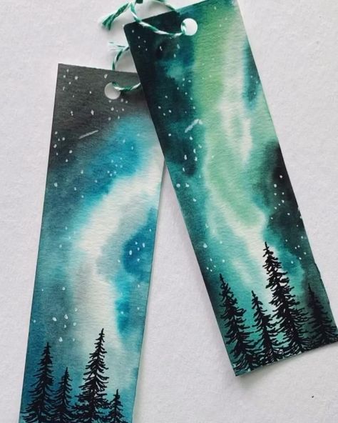 Bookmark Watercolor Painting, Watercolor Bookmarks For Men, Watercolor Paintings Bookmarks, Watercolor Paintings On Black Paper, Watercolor Art Bookmarks, Book Mark Watercolor, Bookmark Watercolor Ideas, Book Marks Watercolor, Bookmark Ideas Drawing