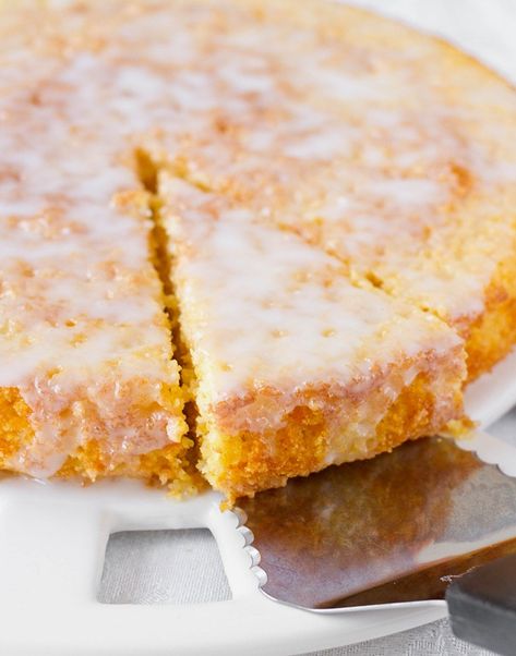 Lemon Cornmeal Cake Cornmeal Cake Recipe, Cornmeal Cake, Cornmeal Recipes, Just Cakes, Gluten Free Cakes, Lemon Recipes, How Sweet Eats, Sweet Cakes, Gluten Free Baking