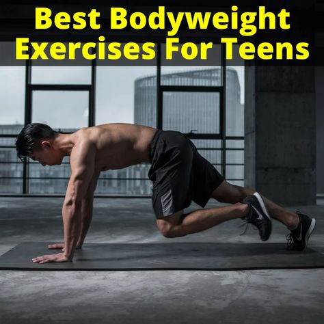 Bodyweight exercises are a great way to lose weight and gain muscle for both teenagers and adults. Get the best bodyweight exercises for teens here! Teen Boy Workout Routine At Home, Workouts For Teenage Boys, Pec Workouts, Starter Workout, Teen Workout, Upper Body Strength Workout, Best Bodyweight Exercises, Muscle Gain Workout, Teen Workout Plan