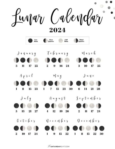 Moon Phase Calendar - Cute & Free Printable 2 Full Moon Calendar, Chinese Lunar Calendar, Printable Yearly Calendar, Calendar Designs, Moon Meaning, Moon Phase Calendar, Moon Journal, Moon Calendar, Cute Calendar