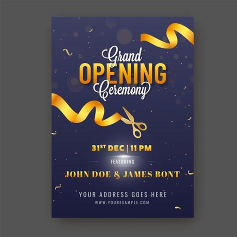 Shop Opening Invitation Card, Grand Opening Ceremony, Opening Invitation, Grand Opening Invitations, Ceremony Invitation, Shop Opening, Invitation Card Design, Templates Free Download, Model Making