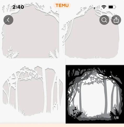 Layered Papercut Template Free, 3d Layered Paper Art Template, Layered Papercut Art Template, Papercut Illustration Vector, Fairy Portal, Paper Cut Forest, Cut Out Art, Diary Decoration, Paper Cutout Art