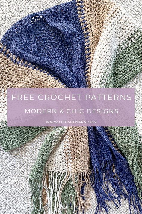 Free Modern and Chic Crochet patterns for the beginner maker! Shawl Crochet Pattern Free, Crochet Pattern Free Easy, Prayer Shawl Crochet Pattern, Crochet Baby Poncho, Crochet Prayer Shawls, Crochet Shawl Free, Baby Poncho, Chic Crochet, Crochet Poncho Free Pattern