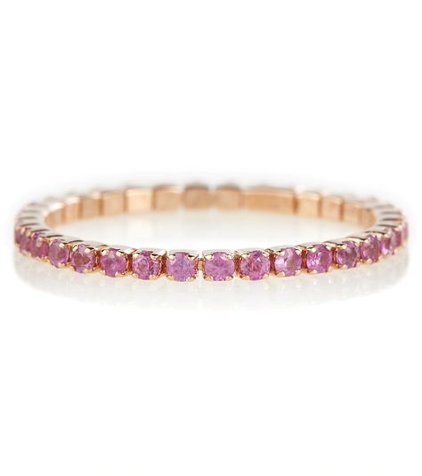 Thread 18kt rose gold ring with pink sapphires Rose Gold Eternity Ring, Shay Jewelry, Pink Sapphire Jewelry, Kunzite Ring, Sapphire Eternity Band, Eternity Ring Gold, Yellow Rings, Pink Gem, Diamonds And Gold