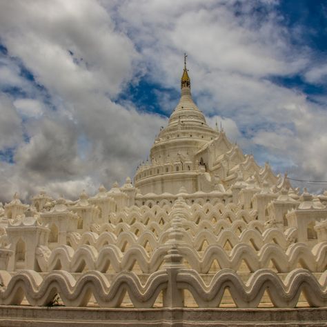 Hsinbyume Pagoda in Mandalay Mingun Myanmar by Wilfried Strang #reise#myanmar#burma#freedom#justice#foto#travel#mandalay#asien#asia#photo#foto#wanderlustlife#fernreise#reiseziel#blog#blogger#blogging#wanderlust#backpacker#digital#download#reiseziele#pagoda#tempel#temple#tourismus#tourism#tourist#urlaub#holiday#backpacker#trip#tour#landmark#famous#sightseeing#sehenswuerdigkeit#attraction#mingun#inwa#buddha#mindfulness#buddhism#travelphotography#travelphoto#travelblog#travelblogger#reiseblog Hsinbyume Pagoda, Burma Travel, Mandalay Myanmar, Mount Meru, Mandalay, Print Advertising, Travel Tours, City View, Us Images