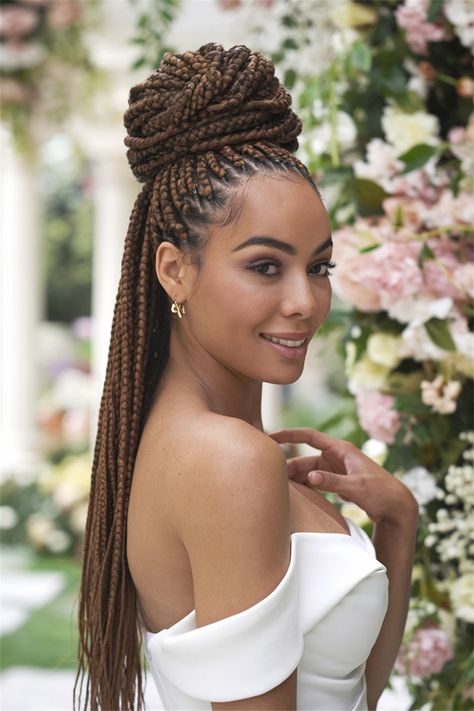 Discover the beauty of this elegant braided updo, perfect for showcasing your natural hair in 2024. This stunning hairstyle combines intricate twists with vibrant red beads for a bold statement. Quick and easy to create, this braided updo elevates your look, making it ideal for weddings or special events. Explore the versatility of braided hairstyles for black women and find your next favorite style! #braidedhairstylesforblackwomen Braids Styling Ideas For Wedding, Elegant Braids For Black Women, Wedding Braids Black Women, Formal Braided Hairstyles, Elegant Braided Updo, Braids For Wedding, Wedding Hairstyles With Braids, Bridal Hairstyles With Braids, Hair Today Gone Tomorrow