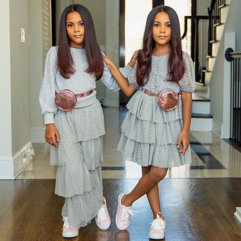 Mcclure Twins, Stylish Kids Fashion, Mother Daughter Photoshoot, Twin Baby Girls, Beautiful Black Babies, Childrens Clothing Boutique, Photo Awards, Silk Press, Kids Fashion Clothes