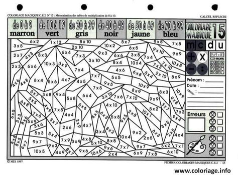 Coloriage dessin magique ce2 cp multiplication Dessin à Imprimer Math School, Math Coloring, Template Site, Free Hd Wallpapers, Calendar Template, Math Worksheets, Template Printable, Hd Wallpaper, Pixel Art