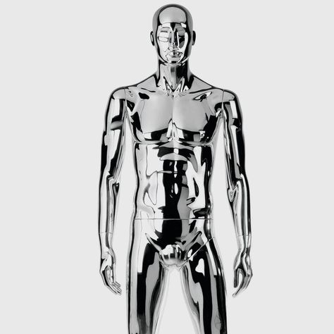 Chrome Mannequin, Silver Mannequin, Design Mannequin, Unique Mannequin, Display Mannequins, Mannequin Art, Black And White Art Drawing, Liquid Metal, Retro Futurism