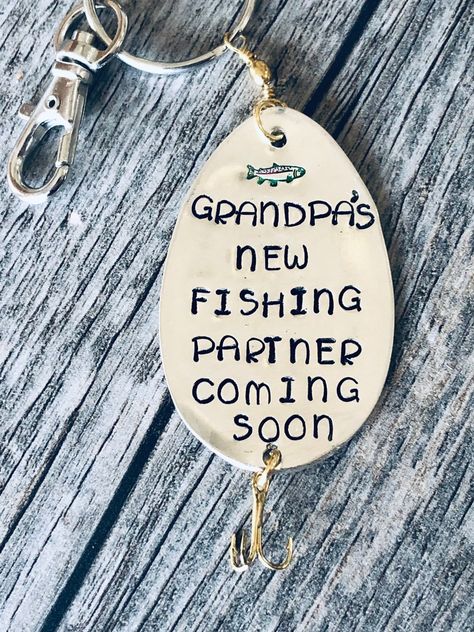 Fishing Pregnancy Announcement, Pregnancy Info, Baby Kicking, Pregnancy Information, Baby Sleep Problems, Vintage Spoons, Pregnant Mom, After Baby, Hand Stamped Jewelry