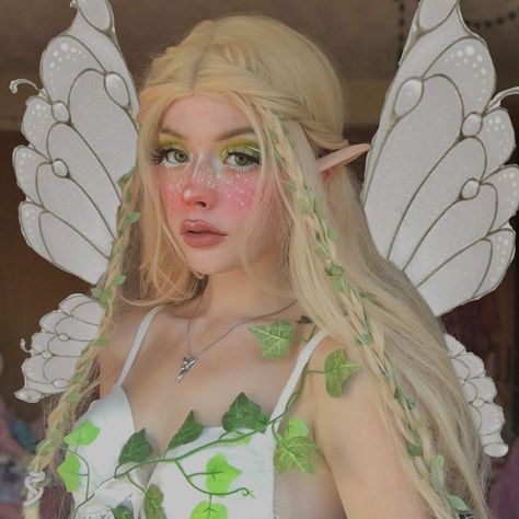 Fairy Make-up, Elf Kostüm, Fairy Photoshoot, Elf Cosplay, Fairy Cosplay, Fairy Halloween Costumes, Halloween Fairy, Fairy Hair, Elf Costume