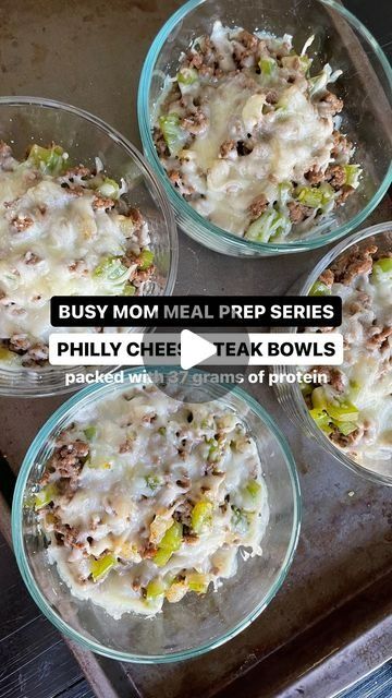 Philly Cheese Steak In A Bowl, Philly Cheese Steak Bowl, Philly Cheesesteak Bowl, Lite Meals, Busy Mom Recipes, Macro Meal Plan, Bowl Meals, Food Experiments, Freezer Meal Prep