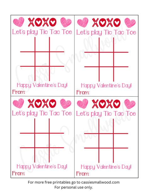 Free Printable Valentine Tic Tac Toe Games - Cassie Smallwood Classroom Valentines Party Games, Christmas Party Game Ideas, Staff Christmas Party, Valentines Day Crafts For Preschoolers, Preschool Valentines Activities, Valentines Word Search, Classroom Valentines Party, Tic Tac Toe Valentine, Valentine Card Template