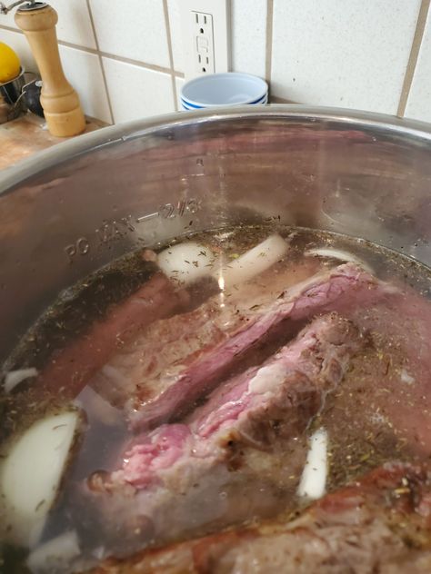 Cole Cooks: Instant Pot Beef Broth - Fun Diego Family Beef Broth From Prime Rib Bones, Prime Rib Bone Broth, Broth Instant Pot, Bone Broth Instant Pot, Homemade Beef Broth, Leftover Prime Rib, Leftover Beef, Beef Barley, Bone Broth Recipe