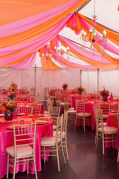 Tables Tent Event, Moroccan Party, 21 Diner, Orange Birthday, Moroccan Inspiration, Pink Weddings, Moroccan Theme, Orange Party, Moroccan Wedding