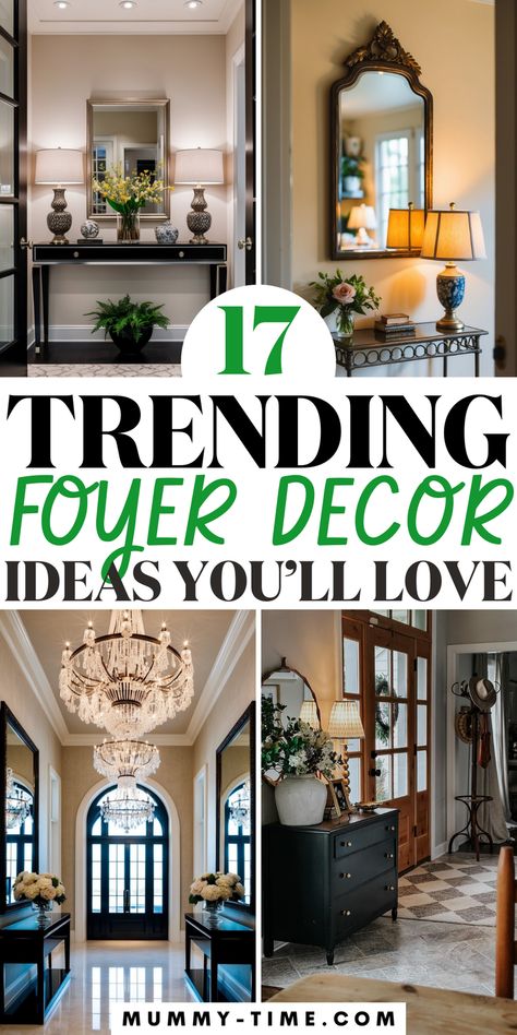 🖼️ Create an entryway that speaks volumes! Our article on unique foyer decorating ideas showcases how to use wall art, statement furniture, and lighting to wow your guests. 🌟 Check out our guide and save this pin for all your future foyer makeovers! Foyer Chair Ideas, Foyer Statement Wall, Foyer Chest Decor Entryway, Foyer Wall Trim Entryway, Organic Modern Decor Entryway, Photo Entryway Ideas, Square Foyer Entryway, Entryway Styling Ideas, Entryway With Round Table