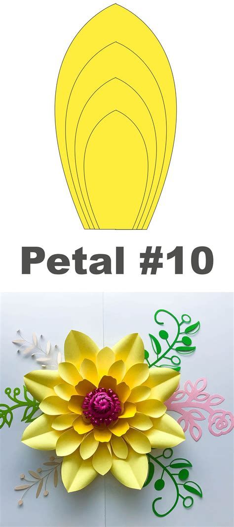 Free Paper Flower Templates Printables, Giant Paper Flowers Template, Flower Petal Template, Paper Flower Kit, Săpunuri Handmade, Paper Flower Patterns, Paper Flower Crafts, Leaf Template, Paper Flower Template