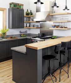 Functional Kitchen Island, Unique Kitchen Design, Kabinet Dapur, Small Kitchen Island, Stools For Kitchen Island, Kitchen Island With Seating, Kitchen Island Design, Kitchen Room Design, Trendy Kitchen