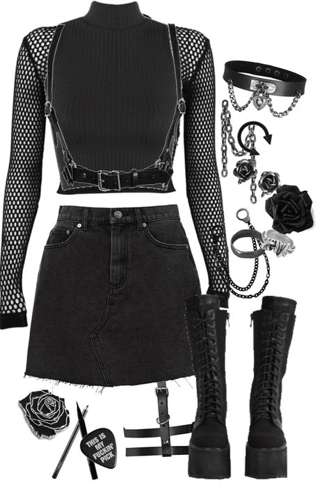 Rockstar girlfriend Outfit | ShopLook Rock Star Girlfriend Outfit Aesthetic, Rockstars Gf Outfits Aesthetic, Rockstar Girlfriend Essentials, Rockstar Gf Pants, Rockstar Gf Tops, Rockstar Girlfriend Outfit Board, Rock Star Outfit, Summer Goth, Pearl And Lace