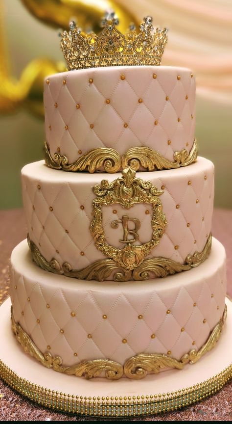 Quinceañera cake ! #birthdaycake # princesscake Cake Designs Quinceanera, Quince Cakes Quinceanera, Royalty Cake, Cakes Quinceanera, Quince Crown, Quince Party, Quince Cakes, Quince Cake, Quince Themes