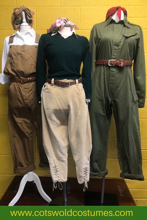 Land Girls Costumes to Hire. Perfect for Goodwood Revival or any other 1940s events. Hire don't buy from Cotswold Costumes, based in Gloucestershire. Goodwood Revival Fashion, 1940s Costume, Land Girls, Girls Costumes, Goodwood Revival, Amazing Clothes, Pretty Stuff, 1940s Fashion, Event Ideas