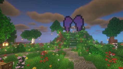 season 2 base entrance | flower forest biome area Flower Forest Minecraft, Forest Biome, Nether Portal, Flower Forest, Wood Nymphs, Biome, Minecraft, Golf Courses, Portal